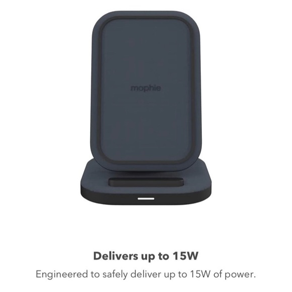 📱 mophie Universal Wireless Charging Stand - 15 Watt Fast Charger Black - Picture 6 of 6